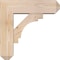Ekena Millwork Merced Craftsman Smooth Bracket w/ Offset Brace, Douglas Fir, 5 1/2"W x 16"D x 16"H BKT0604X16X16MRC04SDF - alternate 3